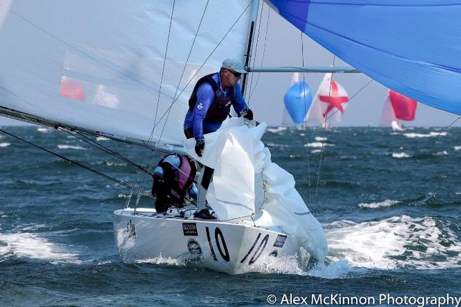 The Fifteen + crew of David Clark, Andrew Smith and Ian Johnson finished the Victorian Etchells Championships in third ©  Alex McKinnon Photography http://www.alexmckinnonphotography.com